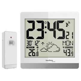 technoline WS8119 digitale Funkwanduhr mit Temperaturanzeige und Wettervorhersage
