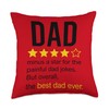 Funny Dad Review Quote Dad Joke Rating Design Throw Pillow