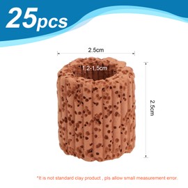 Asaisimg 25 anelli fissi per piante acquatiche per acquario, anello fisso in ceramica per piante acquatiche per acquario, paesaggio, supporto in ceramica per acquario, anello di gravità, decorazione
