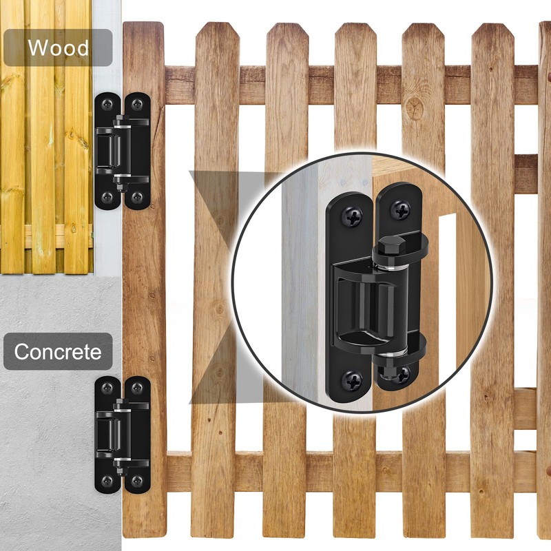 Insaga 6.7'' Heavy Duty Gate Hinges 1100LB Capacity, 6mm Steel