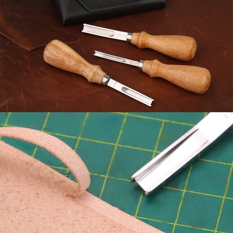 Nagoyuki 3 Size Leather Edge Beveler Tool 4mm 6mm 8mmEdge