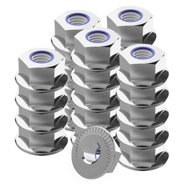 Self-locking flange nut with locking teeth DIN6926 A2 V2A stainless steel pack of 25 M5
