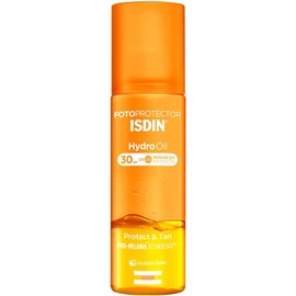 ISDIN Fotoprotector HydroOil SPF 30 - Protector solar corporal bifásico que protege y broncea la piel, 200 ml