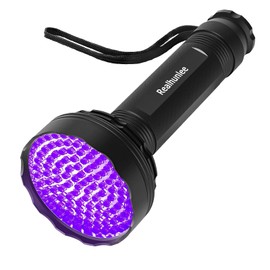 REALHUNLEE UV Flashlight Black Light, 100 LED Blacklight Flashlight Dry Pet Dog/Cat Urine Stains Detector Light, Resin Curing, Scorpions Finder