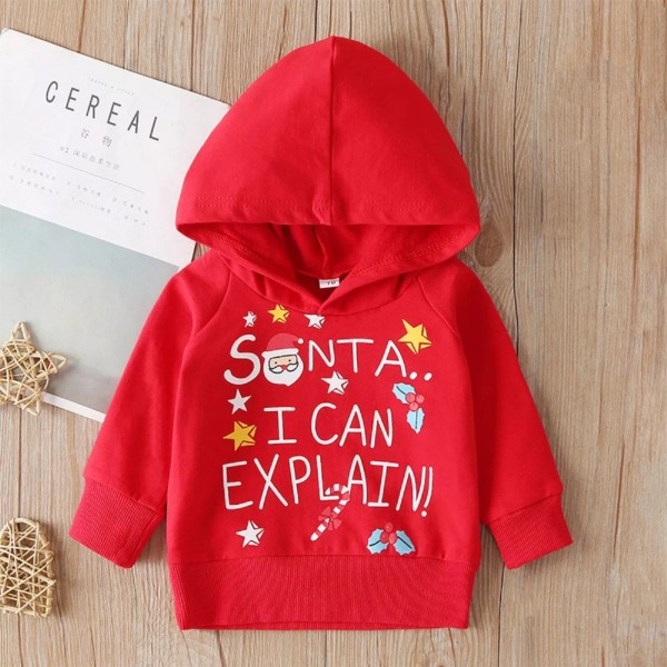 Holiday Unisex Red Christmas Themed Baby Sweater Sweatshirt for Newborns