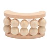 Wooden Massage Ball Roller with 10 Beads Deep Tissue Relief