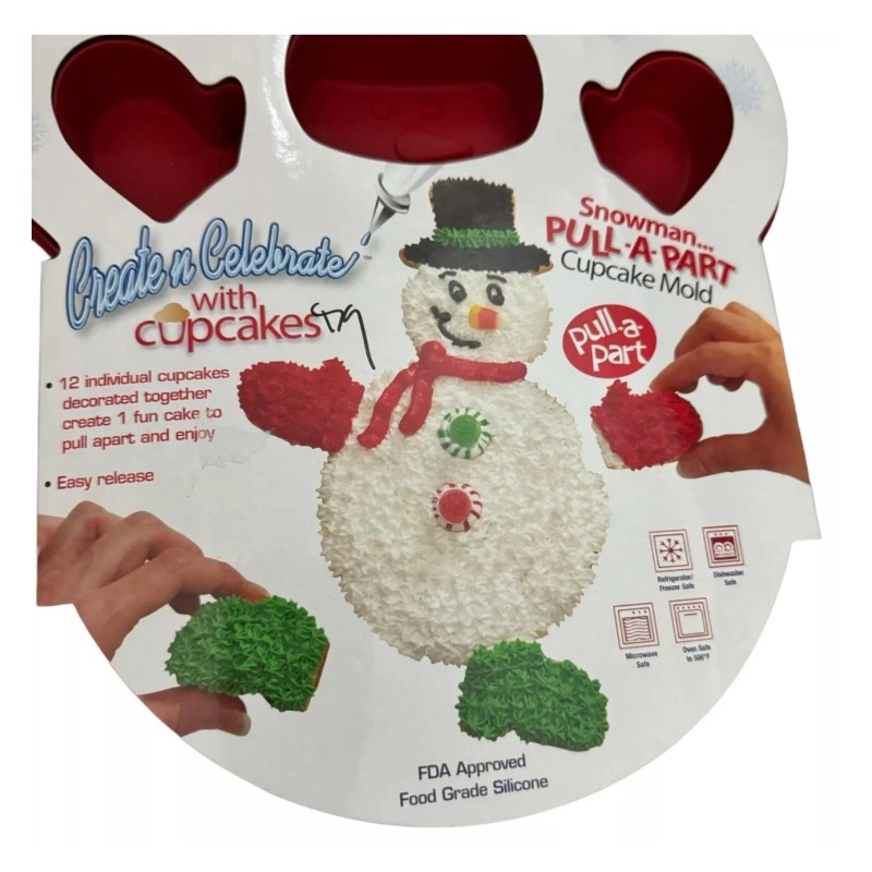 Lifetime Create N Celebrate Christmas Snowman Pull A Part Cupcake