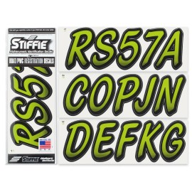 STIFFIE Whipline WL111 Boat PWC Numbers Decal Registration Sea-Doo E. Lime Green