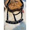 Kieffer Stable Leather Headcollar Black with Pattern Dark Grey Grey