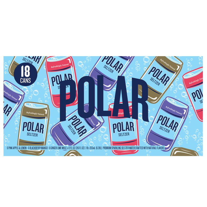 Polar Seltzer Water Newbies Variety Pack, 12 fl oz cans,