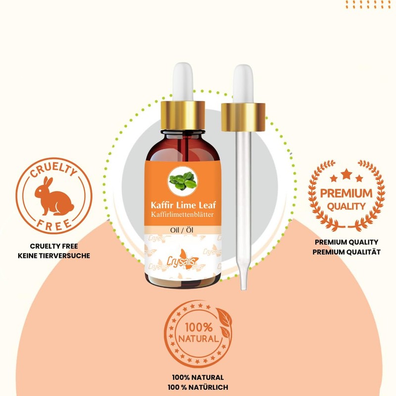 Crysalis Kaffir Lime Leaf (Citrus Hystrix) Oil - 15 ml/0.51