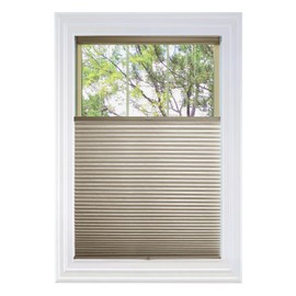 BlindsAvenue Cordless Top Down Bottom Up Cellular Honeycomb Shade, 9/16" Single Cell, Blackout, Designer Print Stone, Size: 32.5" W x 48" H