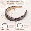 4 Pack Wide Satin Padded Headbands for Women, No-Slip Hair