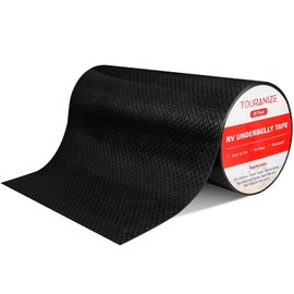 Touranize RV Underbelly Material RV Underbelly Tape, 8'' x 20' Waterproof Flex Belly Tape with Permanent Sealing Adhesive for Mobile Home, Camper Travel Trailer, Tear Repair Patch, Black
