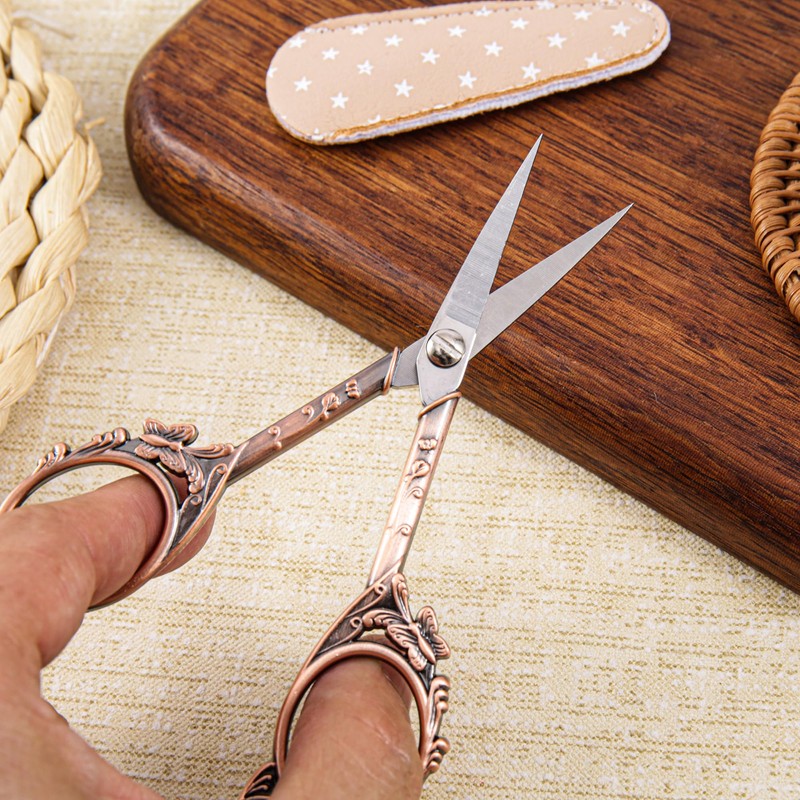 Small Craft Scissors with Cover, Comfortable Handles With Beautiful Butterfly