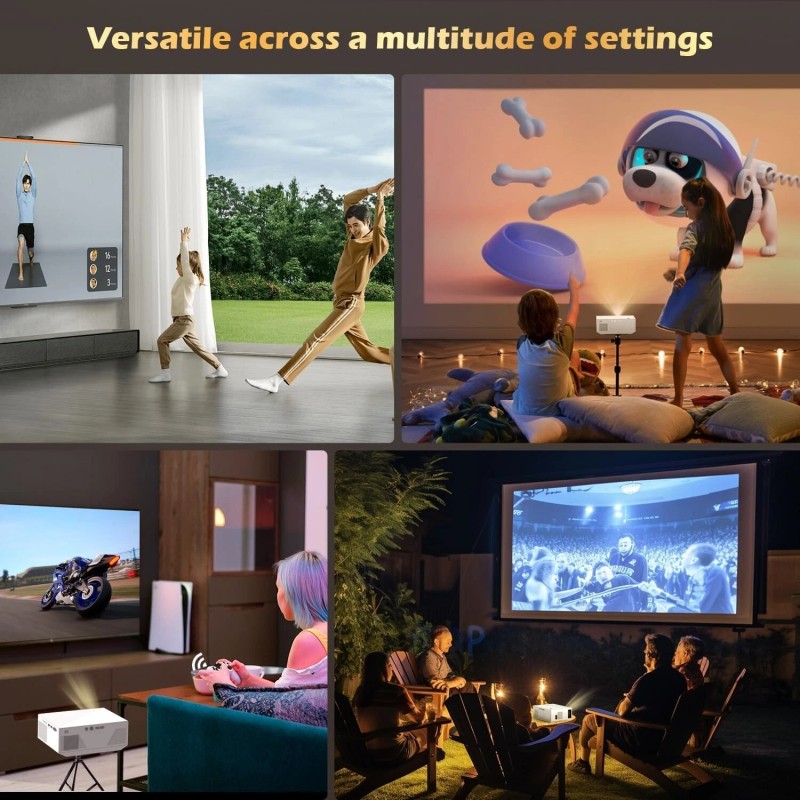 CoolEeve GC05 Projector: 1080P HD, WiFi & Bluetooth, + Towond