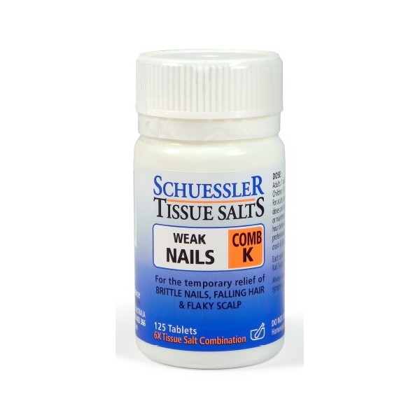 Schuessler Tissue Salts COMB (K) Weak Nails Tablets 125