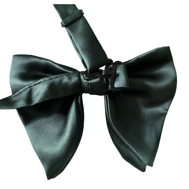 szzqdzsw Men Solid Oversize Pre-Tied Adjustable Bow Tie Pocket Square