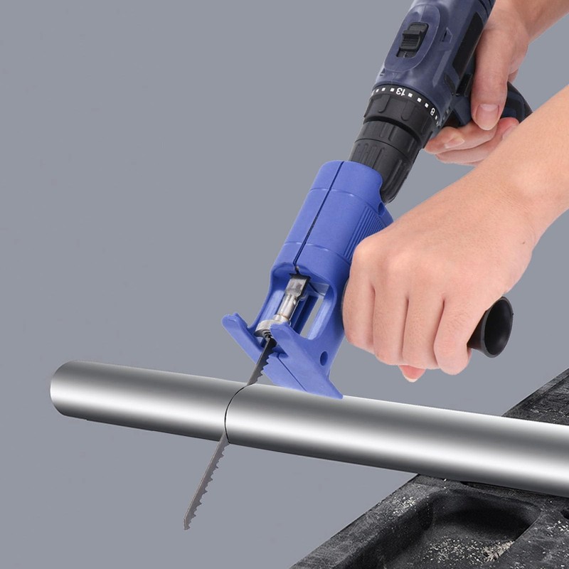 3 Saw Blades Reciprocating Saw Adapter Electric Drill Attachment with
