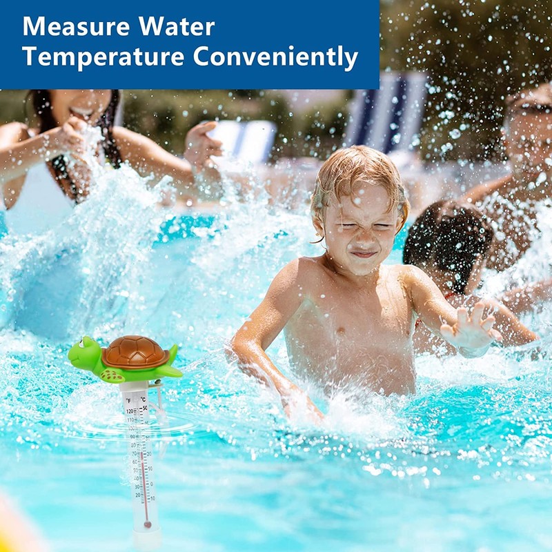 Floating Pool Thermometer, Large Display with String Easy to Read,