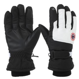 PATIKIL Winter Ski Snow Gloves, 1 Pair Waterproof Winter Warming Gloves Touchscreen Skiing Work Gloves for Women, Black