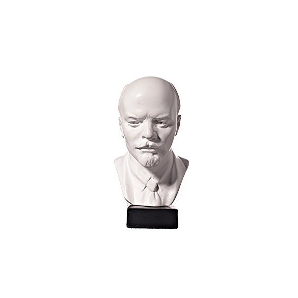 Soviet Russian USSR Leader Vladimir Lenin Marble Bust Statue Sculpture 13 cm white