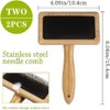 2PCS Wool Card Needle Felt Brush, Hand Card for Wool,