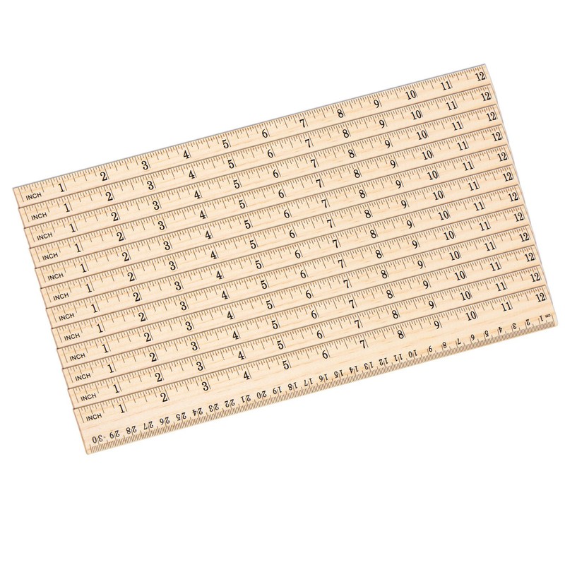 eBoot 12 Pack Wood Ruler Student Rulers Wooden School Rulers