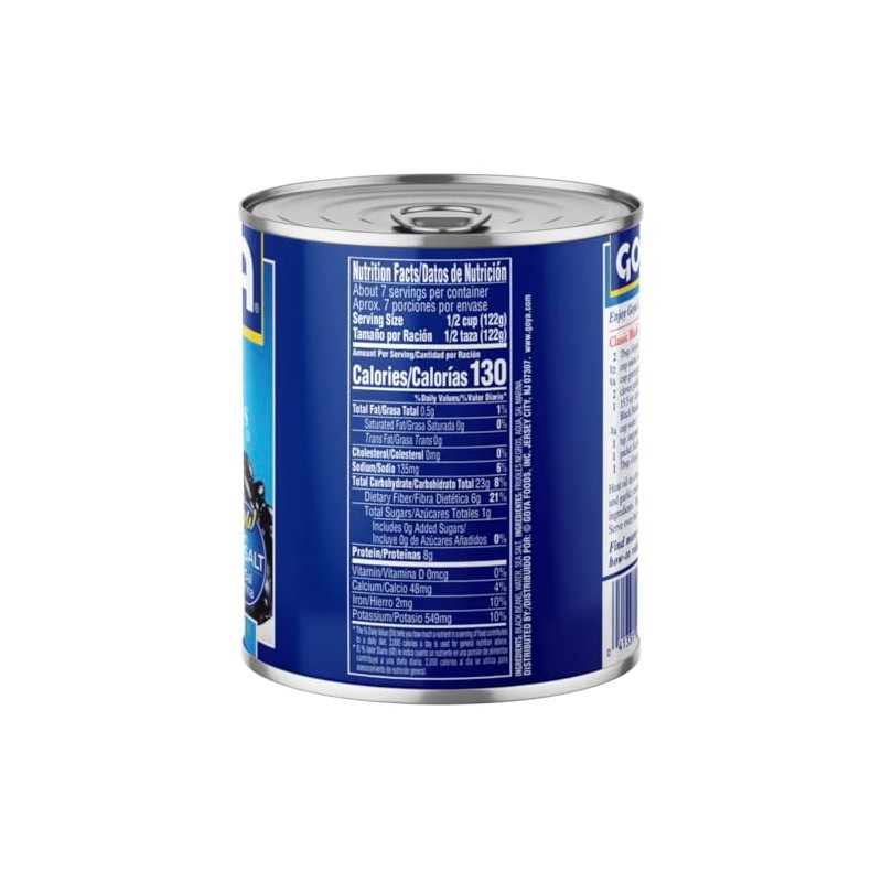 Goya Black Beans Low Sodium, 29 oz, 2-Pack