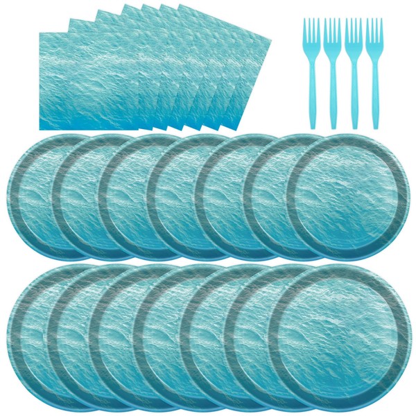 96 Pcs Ocean Sea Plates and Napkins Party Supplies, Ocean
