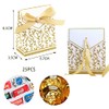 iKesoce Pack of 25 Gold Candy Boxes Wedding Favour Boxes