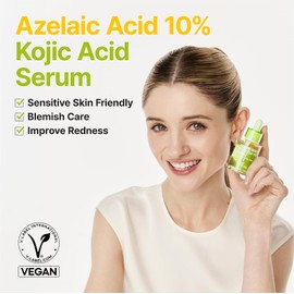 PURITO Azelaic Acid 10% + Kojic Acid + Tea Tree Facial Serum for Acne & Marks, Breakouts High-Level Azelaic Acid 10% Korean skincare, 30mL 1.01 fl.oz