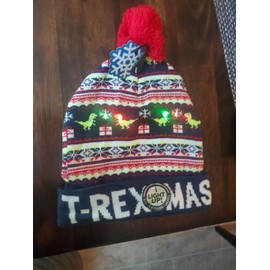 Unbranded LED Christmas Hat, Light up T-Rexmas Beanie Unisex Brand NEW