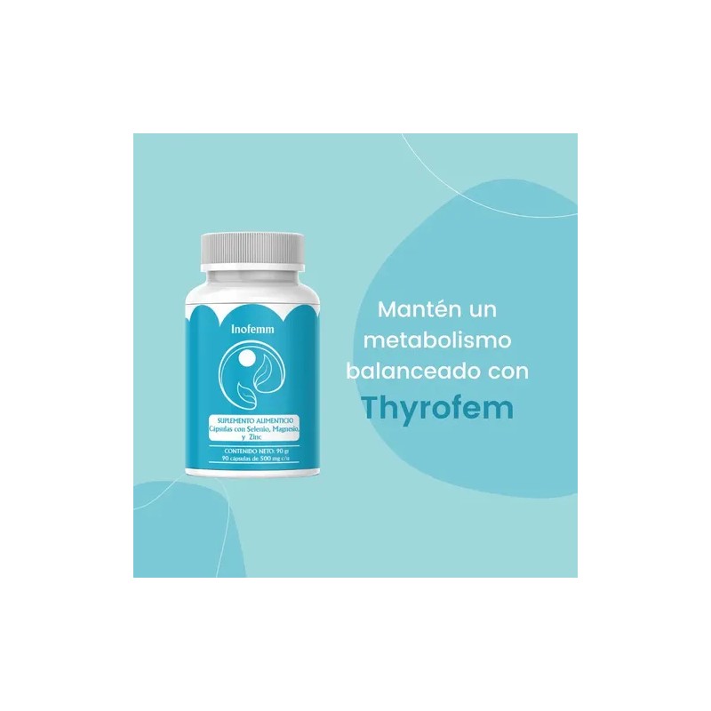 Thyrofemm (selenio, Magnesio Y Zinc) Inofemm 90 Cápsulas Natural
