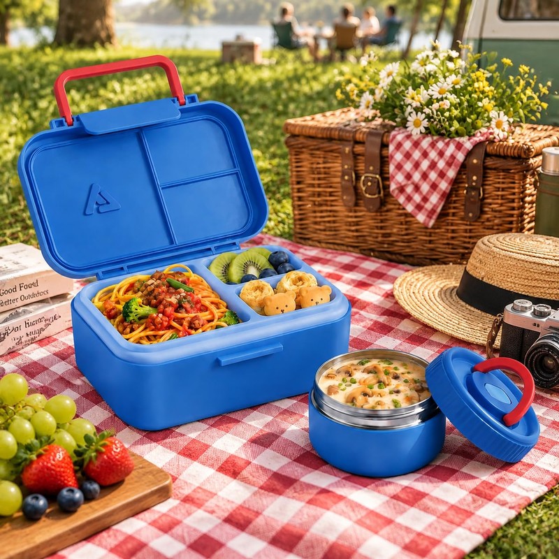 Bento Lunch Box 1283ML/ 43 oz with 391 ML/ 13