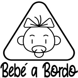 Baby on Board Sticker Vinyl Sticker for Car or Motorcycle Sticker (Baby On Board, Baby In Car) – Baby Girl Triangle
