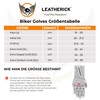 Leatherick Mens Motorcycle Gloves Black Genuine Leather CE Certified Protective