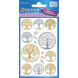 Avery Zweckform 55654 Metallic Sticker Tree of Life 14