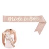 Bride to Be Sash Rose Gold Glitter Sash with Gold