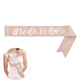 Bride to Be Sash Rose Gold Glitter Sash with Gold Foil Letter - Bachelorette Party Decorations Sash Party Wedding Decorations. Bridal Shower Supplies, Bride Gift