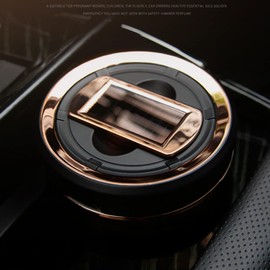 Zacxoxsr Car Ashtray Detachable Ceramics with Lid Blue Led Light with Removable Lighter Solar Energy and USB Dual Charging for Most Car Cup Holder (Black)