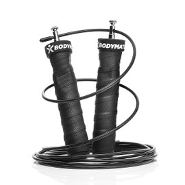 BODYMATE Universal Skipping Rope with Non-Slip Handles Including Two Adjustable Steel Ropes With Extra Wear Protection for Crossfit Functional Core Boxing Sports Training