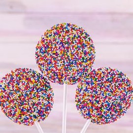 Wockenfuss Candies Milk Chocolate Nonpareil Pop, 4 pieces