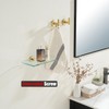 JQK Bathroom Glass Shelf Gold, Tempered Glass Shower Storage 8