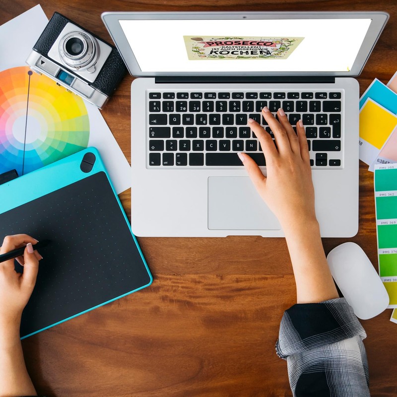 Kitchen Fridge Magnets Set of 8 with Cooking Theme, Hand-Painted