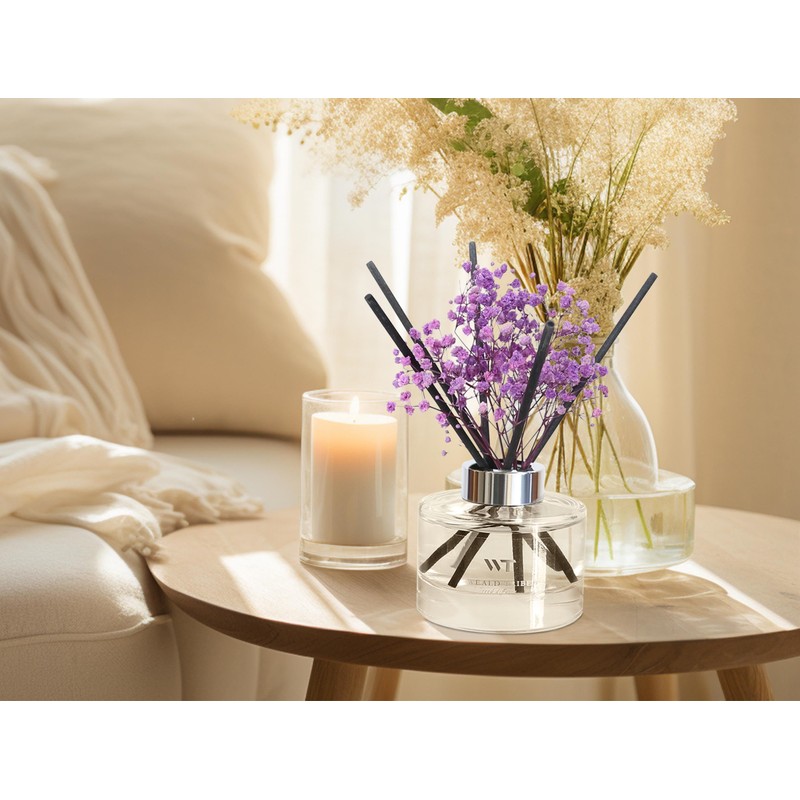 WEALD TRIBE Flower Reed Diffuser Set Lavender Scent for Bathroom