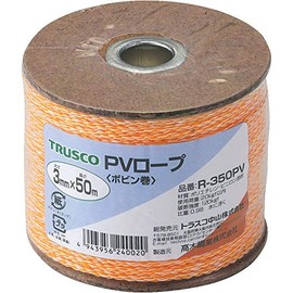TRUSCO(トラスコ) PVロープ 黄 3mm×50m 3つ打タイプ R-350PV