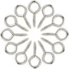 Wobe 100pcs Small Screw Eye Shape Hanging Screw Hooks 1"