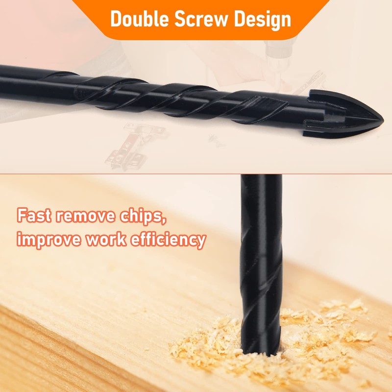 7 Pieces Masonry Drill Bits, Cross Bit Universal Drilling Tool