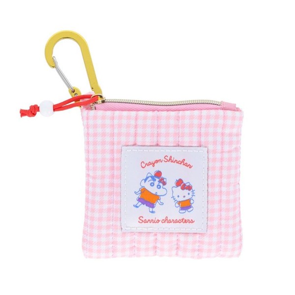 Sunstar Stationery Crayon Shin-chan x Sanrio Characters Pouch Mini Pink